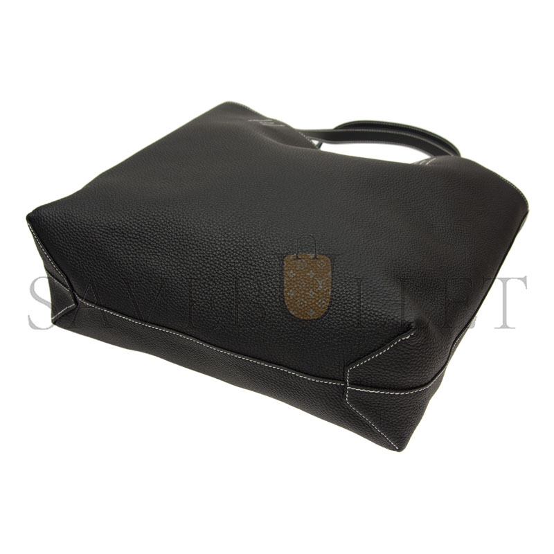 HERMÈS MASTER DOUBLE SENS BAG, REVERSIBLE TOTE BAG DUCK BLUE BLACK (36*32*12cm)